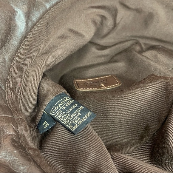 Vintage Coach Burgundy Red Leather Bucket Hat - Picture 8 of 10